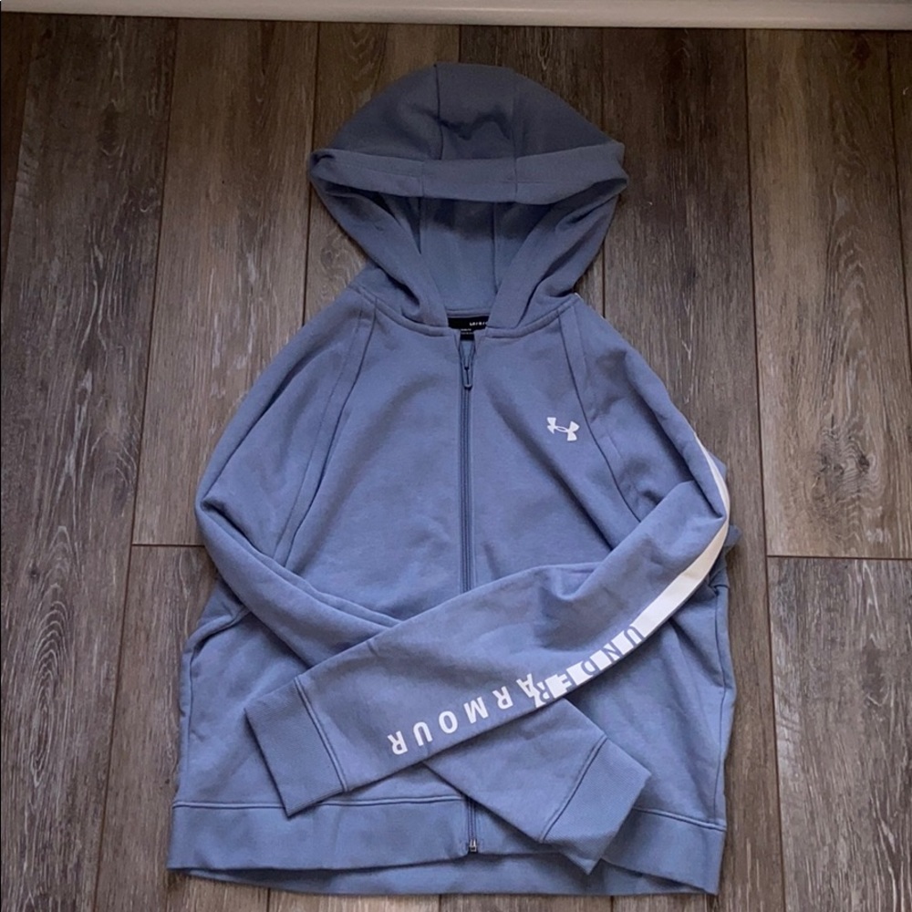 Under Armour Blue/Purple Zip-Up Hoodie - Picture 7 of 8